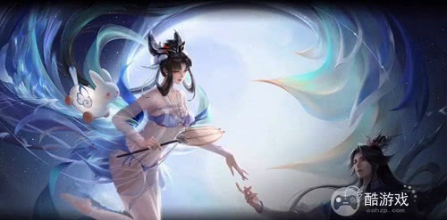 王者荣耀女英雄去掉所有服装不遮挡设计 女角色翻白眼吐舌头白色液体高清图